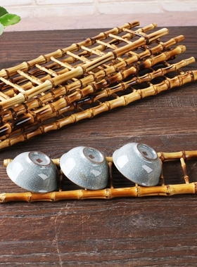 寓意步步高升节节高竹根摆件创意小梯子竹鞭竹梯秋千摩天轮模型