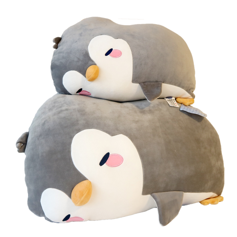 海洋联萌鲸鱼企鹅海豚羽绒棉公仔布娃娃玩偶抱枕毛绒玩具生日礼物-图3