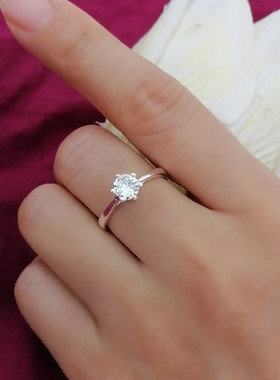 999纯银莫桑钻开口时尚高档戒指