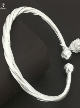 s9999纯银手镯礼物送妈妈女生