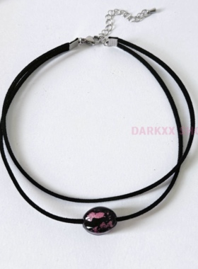 自制显白复古琉璃项链项圈