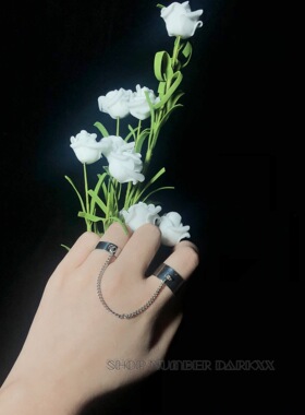 一体式酷帅风流苏链条不褪色戒指