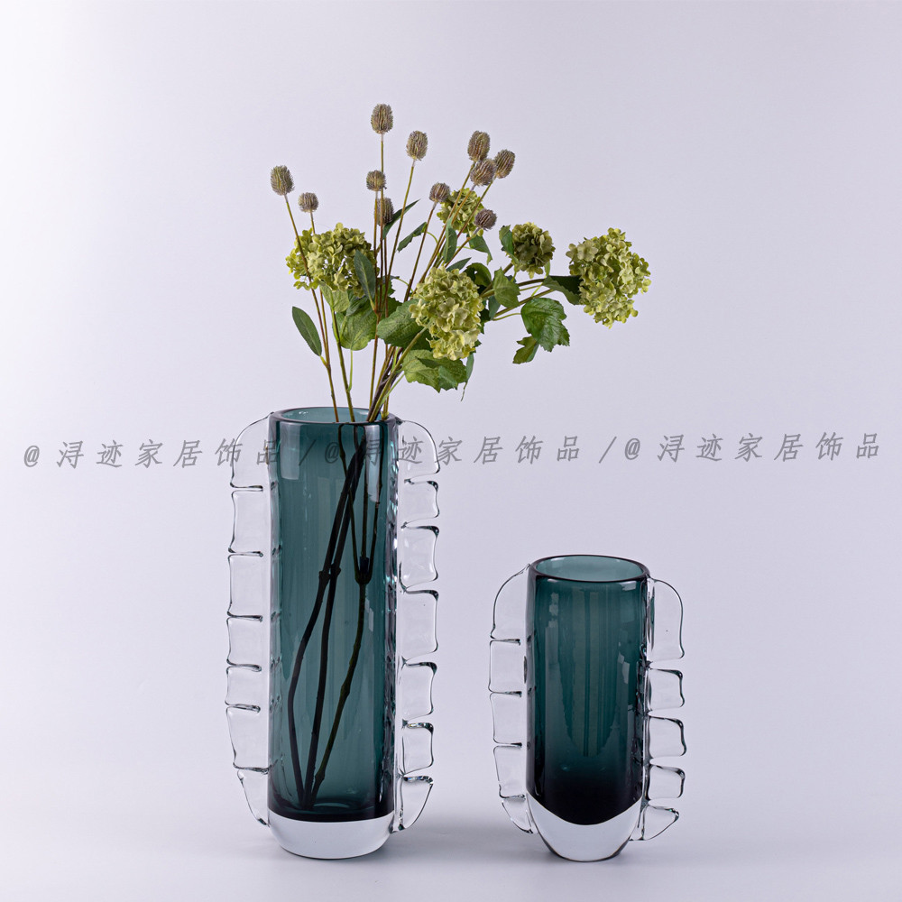 现代轻奢样板间售楼处客厅餐桌台面玻璃花器装饰花瓶插花软装摆件,淘宝优惠券,粉丝福利购,淘宝优惠卷
