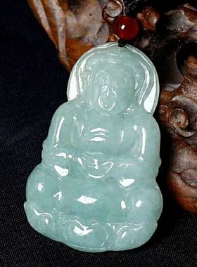 天然翡翠A货观音吊坠男