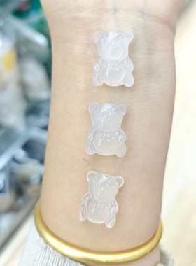 天然冰种玉髓佛公蝴蝶竹节吊坠