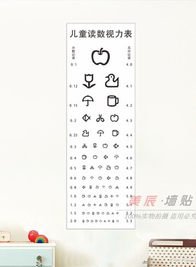 学校教室眼保健操医院视力表墙贴
