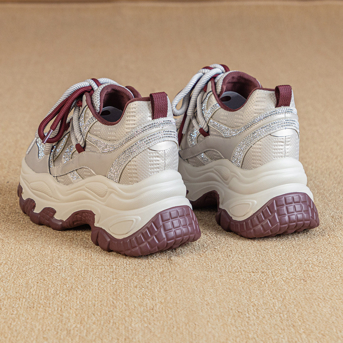 水钻厚底老爹鞋女2026新款小个子8cm增高时尚百搭增高轻便休闲鞋,淘宝优惠券,粉丝福利购,淘宝优惠卷