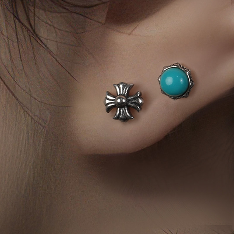 YUKI纯银耳钉男女气质小众设计双面佩戴银饰耳饰欧美INS嘻哈配饰,淘宝优惠券,粉丝福利购,淘宝优惠卷