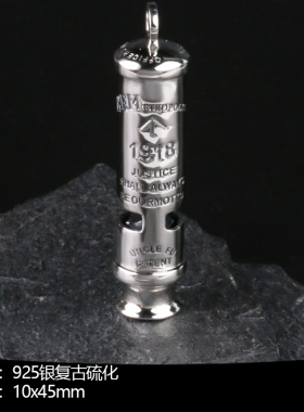 纯银项链哨子银吊坠复古小众