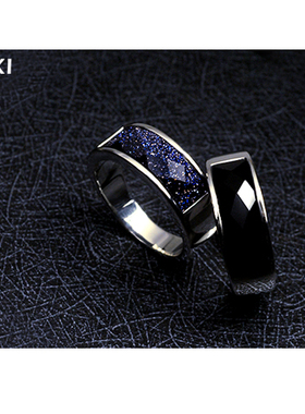 Yuki韩版时尚女送男友钛钢戒指