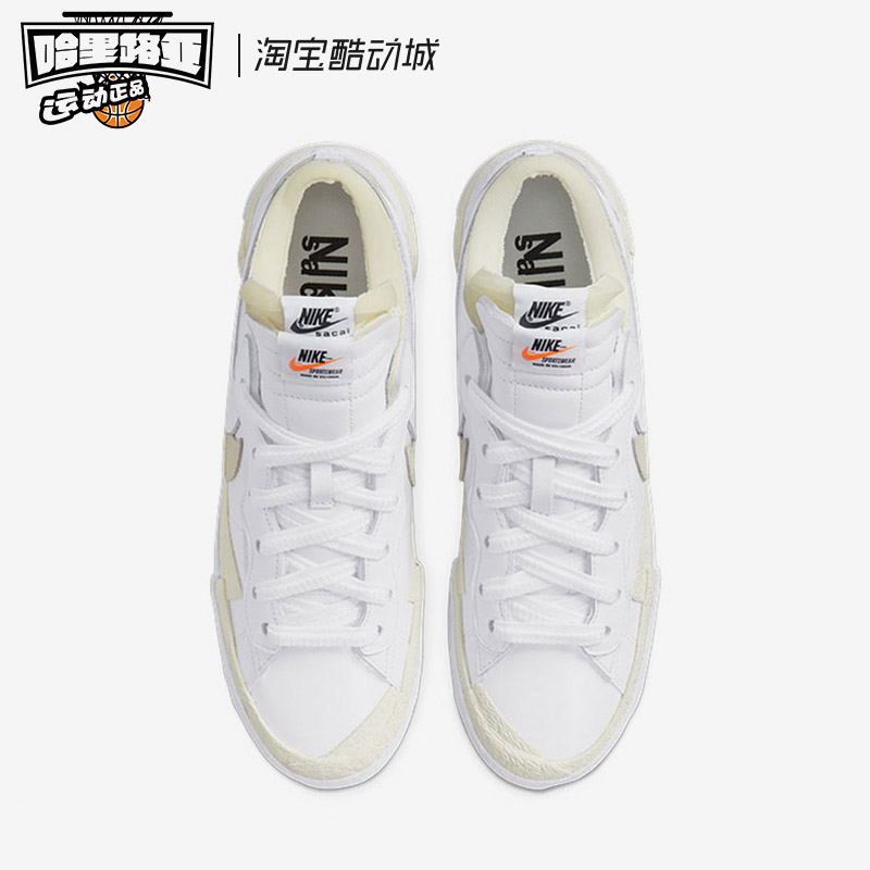 Sacai x Nike Blazer Low 联名解构开拓者低帮休闲板鞋DM6443-100 - 图1