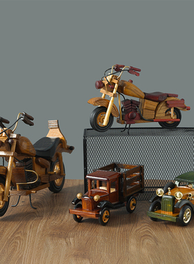 日式风汽车直升机怀旧玩具装饰品