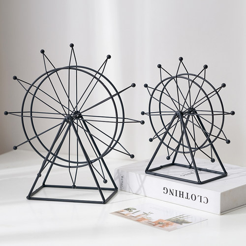 简约现代客厅电视柜酒柜装饰品摆件创意旋转摩天轮办公室桌面摆设 - 图0