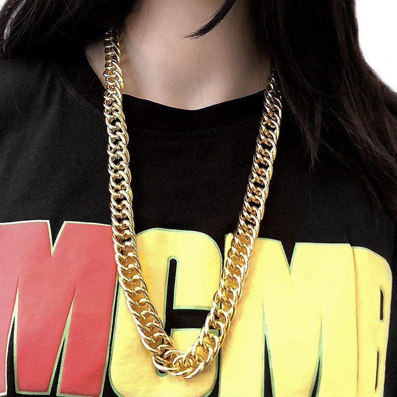 @网红嘻哈夸张仿真大金链子男粗 古悠项链