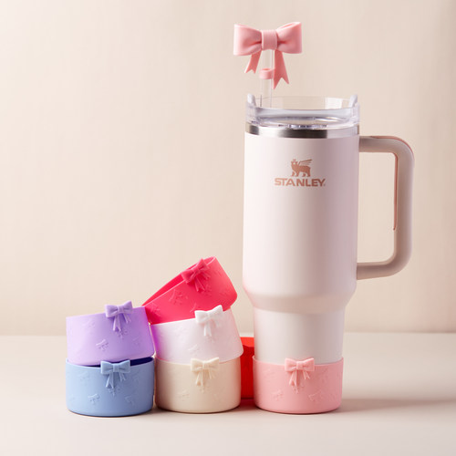 7.5cm蝴蝶结杯套适用史丹利stanley保温杯水杯配件杯底保护套硅胶 - 图0