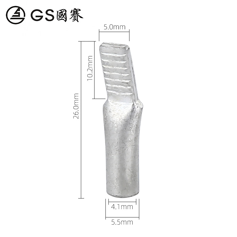 GS国赛C-6铜管片形端子鸭嘴型C45插片C45-6平方插针紫铜铜鼻子1只 - 图2