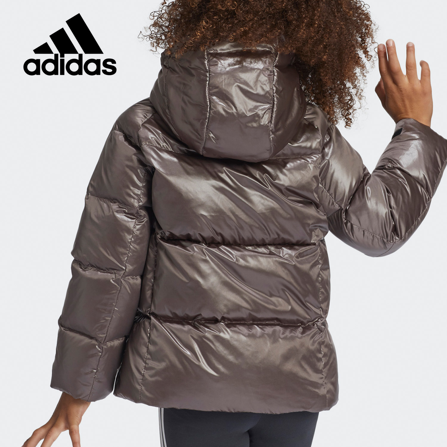 Adidas/阿迪达斯正品秋季新款儿童休闲舒适运动羽绒服GG3620 - 图2