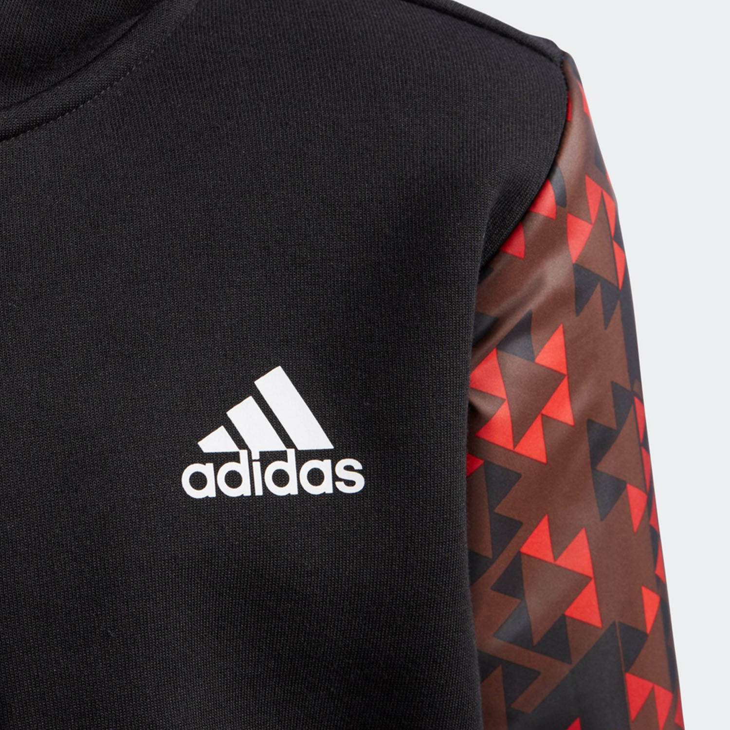 Adidas/阿迪达斯正品小童装训练连帽茄克运动外套 CV5384 CV5385 - 图2