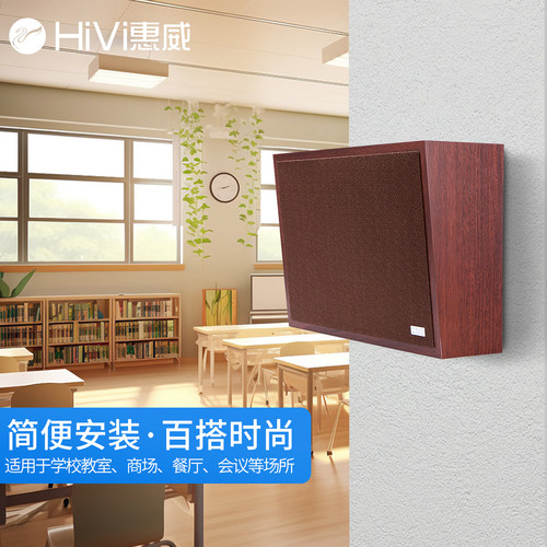 Hivi/惠威 TW101 10W木质壁挂音箱公共广播系统喇叭 教室挂壁音响 - 图3