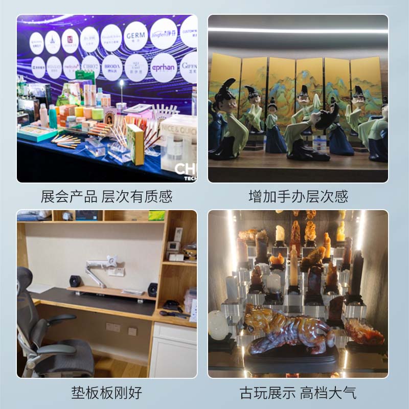 透明亚克力水晶方块方柱立柱阶梯展示架珠宝首饰陈列摄影磨砂底座 - 图2