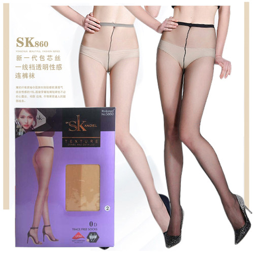 6双包邮SK860一线裆OD超薄隐形脚尖透明情趣性感无痕连裤袜子sk - 图3