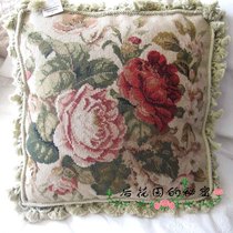 Qingkurang Special] Beauty * Mejia] Exports European and American full wool hand embroidered back cushion cover