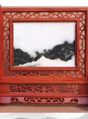 天然大理石画象形画云石插屏