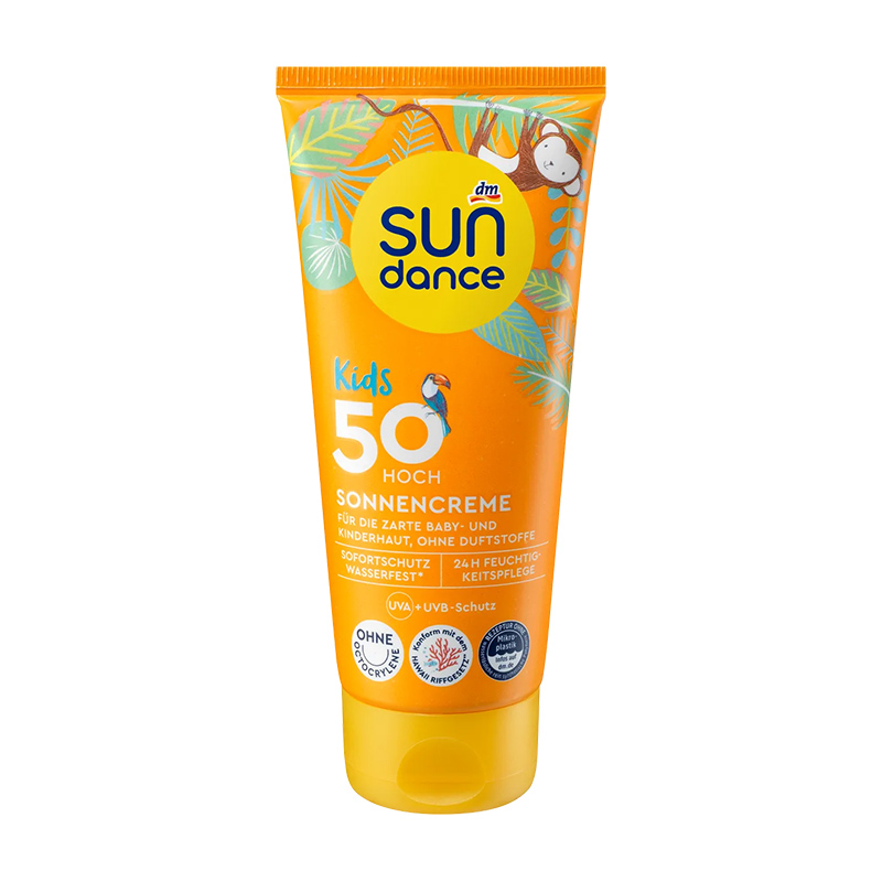 德国dm Sundance婴儿童防水防晒霜保湿低敏感乳液薄透气LSF50SPF - 图2