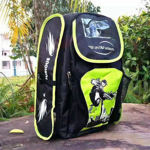 大容量儿童男女轮滑包双肩dc速滑鞋包专业轮滑冰刀鞋包双肩速滑包 - 图0