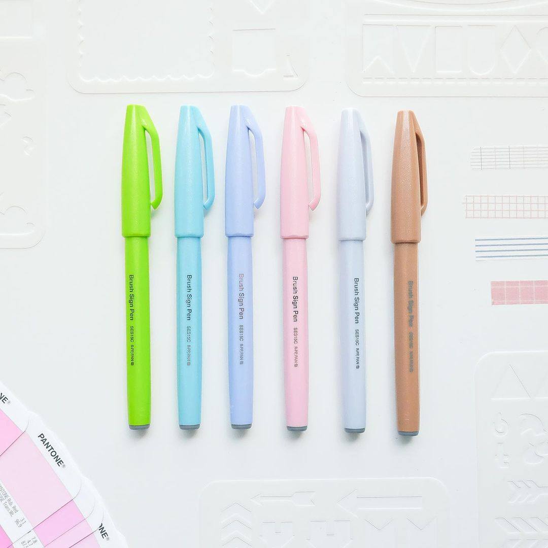 日本派通/Pentel软毛笔Touch秀丽笔SES水彩笔书信英文艺术字BRUSH,淘宝优惠券,粉丝福利购,淘宝优惠卷