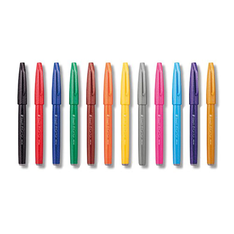 日本派通/Pentel软毛笔Touch秀丽笔SES水彩笔书信英文艺术字BRUSH,淘宝优惠券,粉丝福利购,淘宝优惠卷