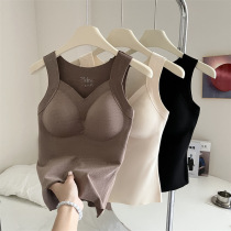 Chen Zi self-selfie 2 minus 5-sided Develled elastic band Chest Cushion Winter Day Vest Beauty Back Beating Bottom 12 17