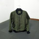 Vintage oil wax cloth baseball collar zipper jacket