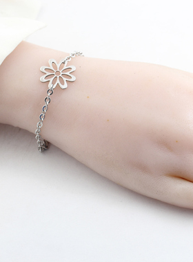 镂空简约大花蛇骨链手链女闺蜜学生森系个性旅游约会配水洗不掉色