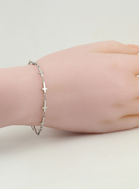 新款十字架手链日韩版潮简约男女情侣闺蜜学生森系个性节生日礼物