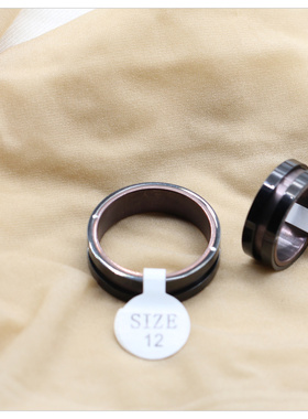 彩黑戒指女小众设计情侣对戒钛钢戒指女ins潮冷淡风食指环男女适