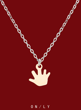 迷你款可爱手掌项链女款轻奢小众高级颈链2024新款爆款锁骨链配饰