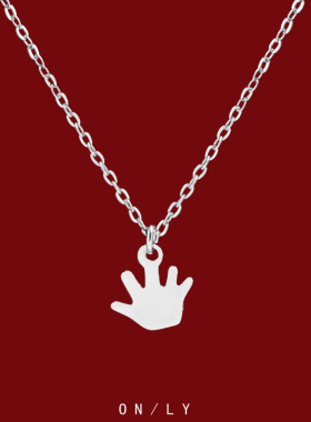 手掌项链轻奢小众项链女款爆款不掉色钛钢颈链锁骨链女高级感配饰