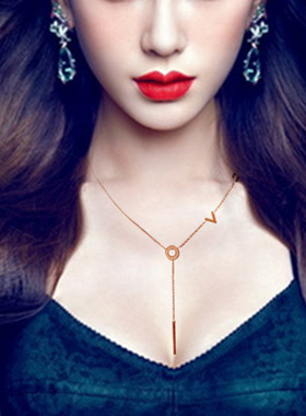 LOVE韩国气质百搭字母女短项链