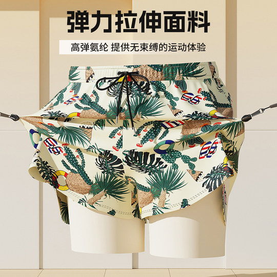 回力泳裤男士泳帽泳镜三件套泳衣防尴尬2025新款温泉游泳装备全套