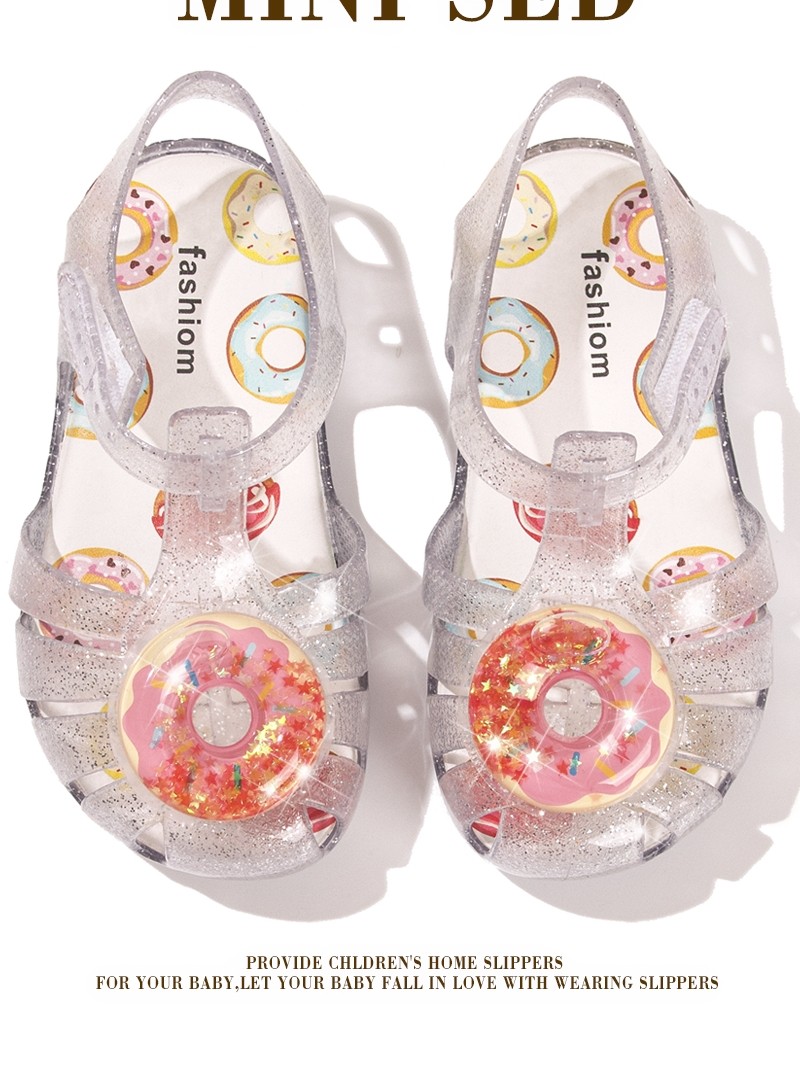 New children's shoes girls sandals Baotou 2023 new summer soft bottom children's jelly shoes little girl princess sandals