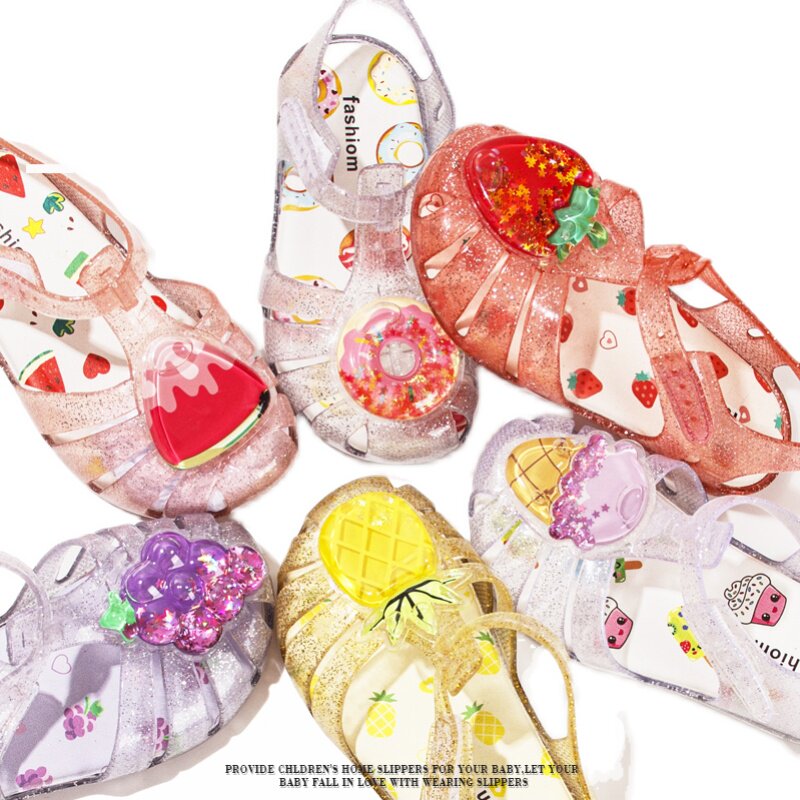 New children's shoes girls sandals Baotou 2023 new summer soft bottom children's jelly shoes little girl princess sandals