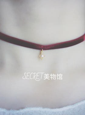 原创手作风丝绒颈链项圈