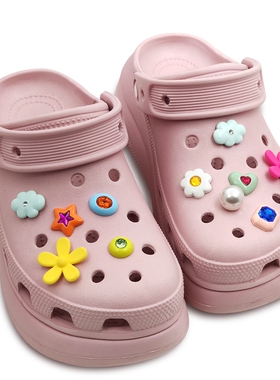 搭配crocs配饰洞洞鞋鞋花多巴胺彩色宝石鞋扣童趣马卡龙可爱装饰