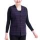 Fashionable single-breasted V spring and autumn short vest for middle-aged and elderly people