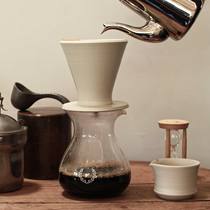 Japan Independent Coffee Shop Dragon Valley Couple Coffee Sharing Pot Filter Cup 480ML Handmade heat resistant glass