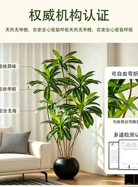 仿真绿植假巴西木高端轻奢大盆栽