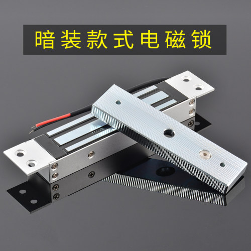 门禁磁力锁电磁锁180/280kg信号延时防水木门防火门暗装磁力锁12V - 图1