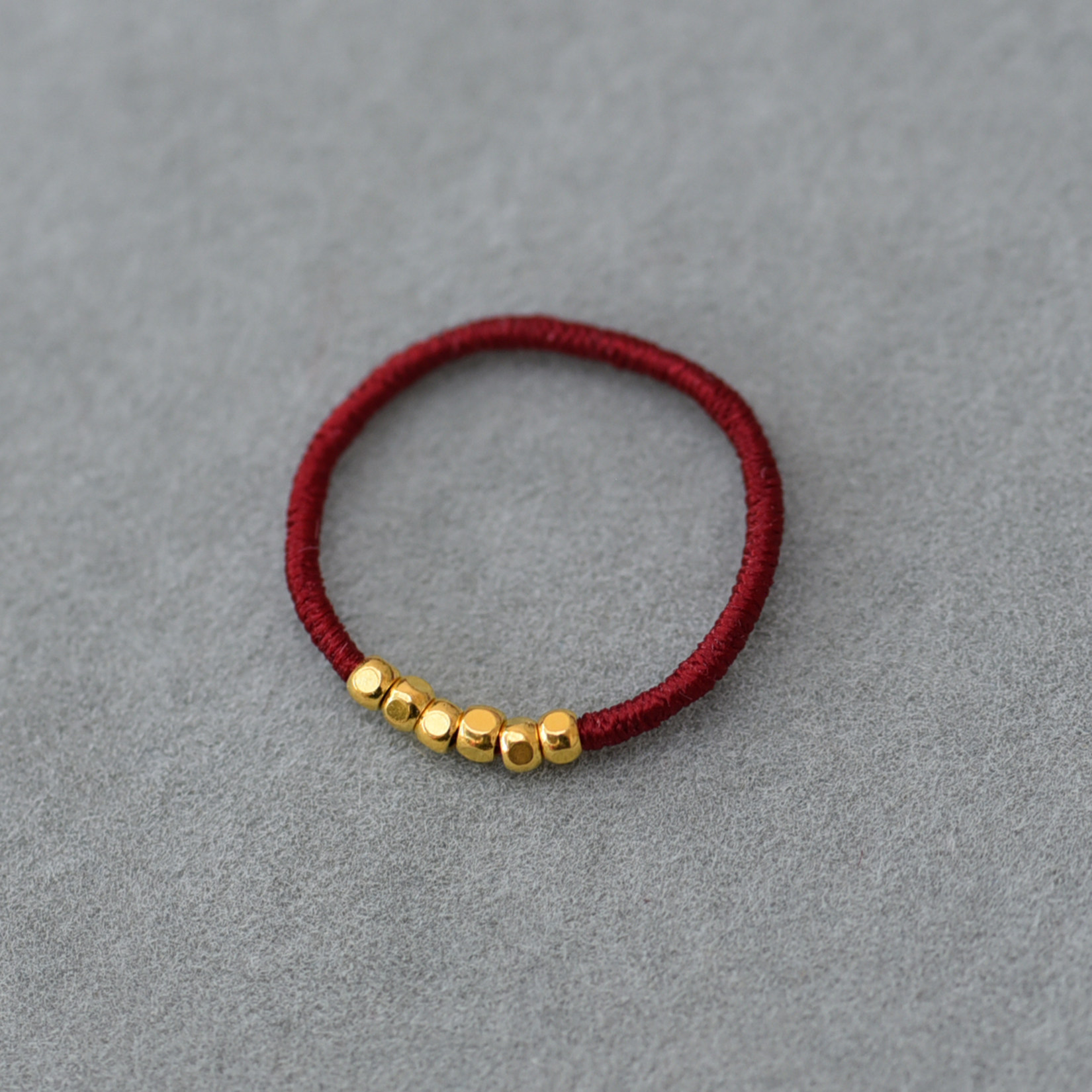 足金999方糖珠黄金转运珠立体方糖纯手工编织戒指简约时尚礼物新,淘宝优惠券,粉丝福利购,淘宝优惠卷