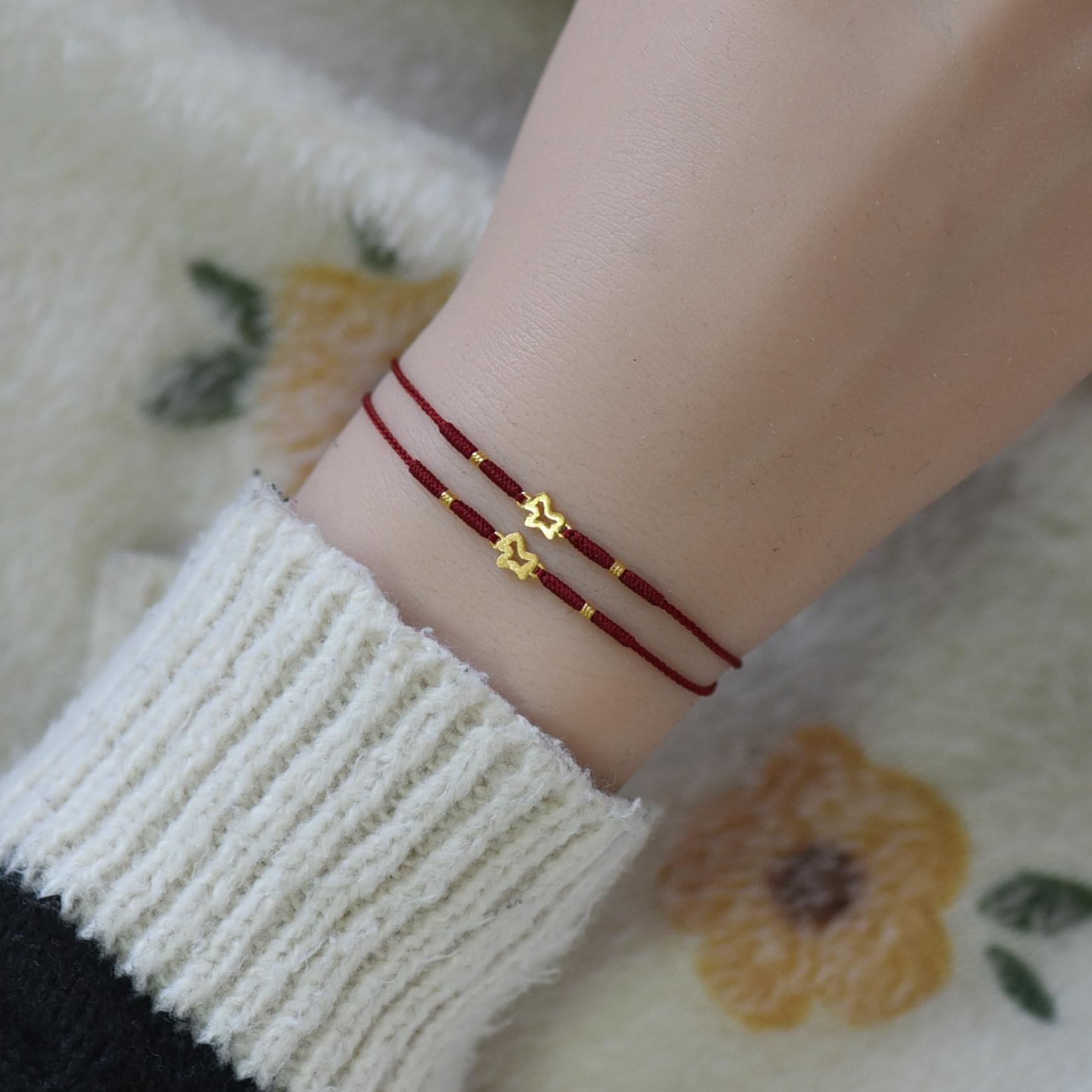 足金999生肖马黄金小隔珠本命年纯手工编织红绳国潮风镂空设计,淘宝优惠券,粉丝福利购,淘宝优惠卷